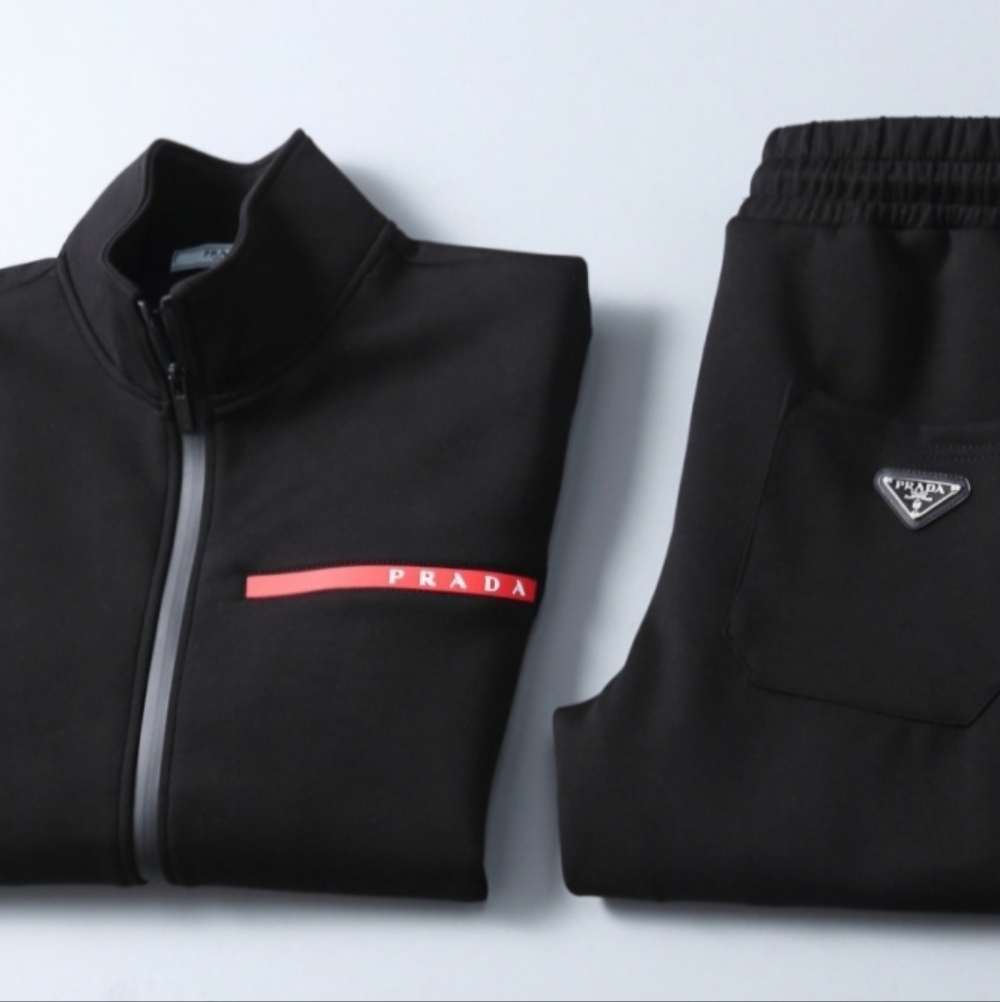 Prada Black Track Suit with Red Accents - Picture 6 of 15